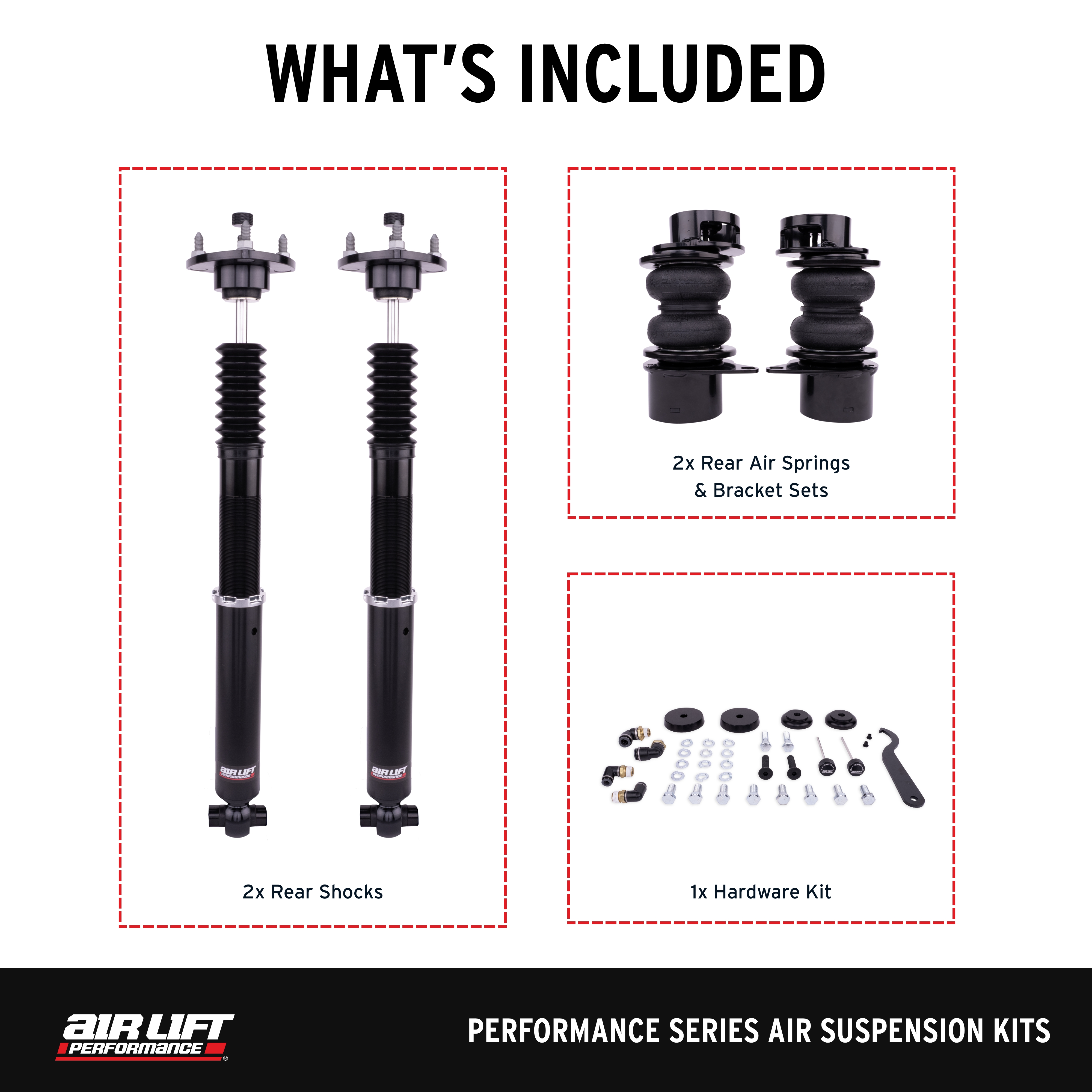 Air Lift Performance 76518 Air Lift Performance Rear Air Spring Suspension Kit